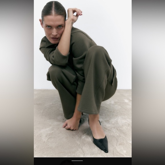 Women Zara Plush Overshirt With Pockets Size Small - Picture 7 of 12